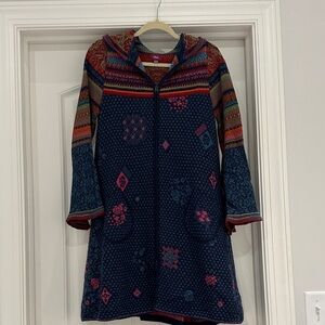 IVKO Multicolor Patterned Woman’s Hooded sweater jacket